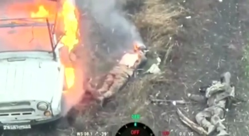 A russian invader got stuck