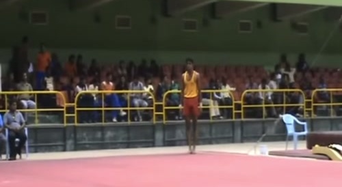 Indian Gymnast Disables himself