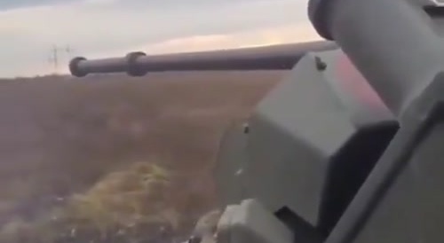 Anti-tank missile just misses them