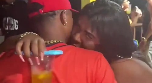 Drunk Man Kisses Fugly Tranny