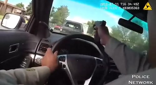 Traffic stop in the US