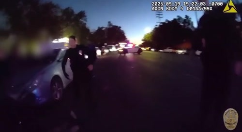 Male Skateboarder In The Middle Of The Road Gets Recked By LAPD