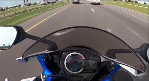 Motorcyclist crashes on highway