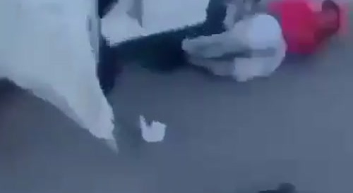 Someone getting ran over for some reason