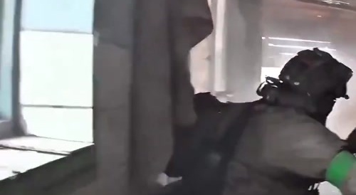 People hiding from drones in Combat