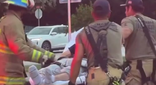 Man Is Caught Between a Police Chase and Arrest