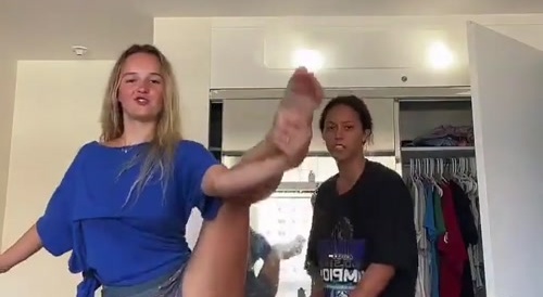 She forgot she wasn't wearing panties.