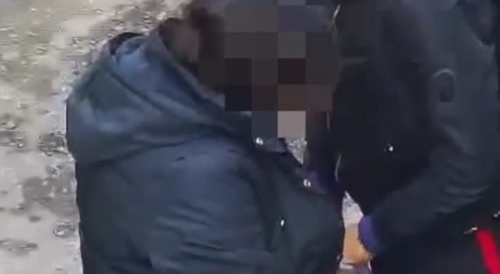 Girl is saved by the video surveillance system.