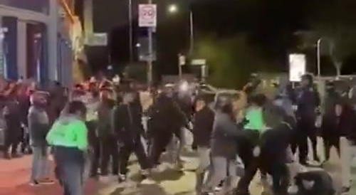 UberEats driver mass brawl