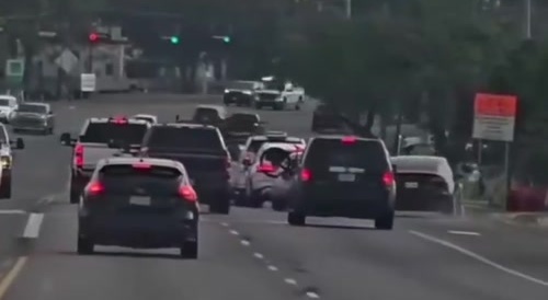 Someone almost crashes