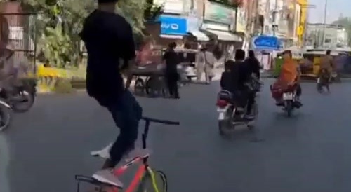 Desi biker fall