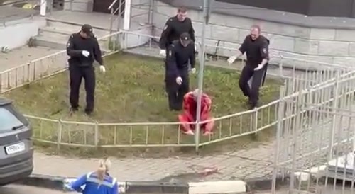 Mentally Ill Russian Man Paints The Grass Red
