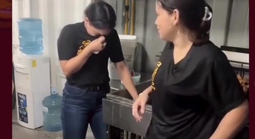 That's what she gets for sticking his nose in there.