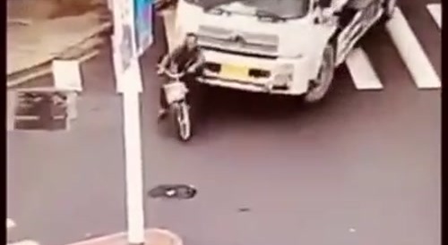 Asian man got splattered