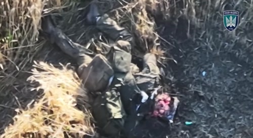 Drone turns Russians head into mush