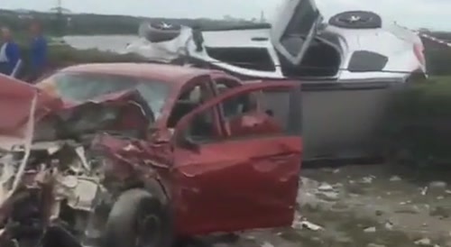 Aftermath of a Triple Car Crash