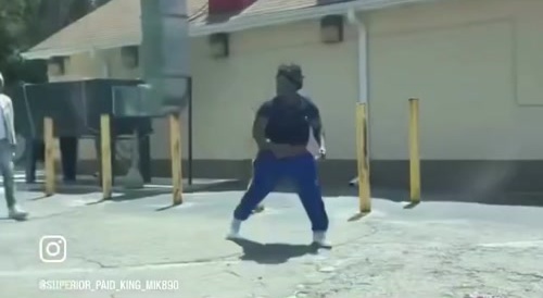 Fatso Thug Breaks Drive Thru Window - gets FAFO instead