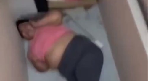 Chubby Girl Falls Thru Roof