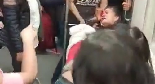 Bloody Latina Fight in bus