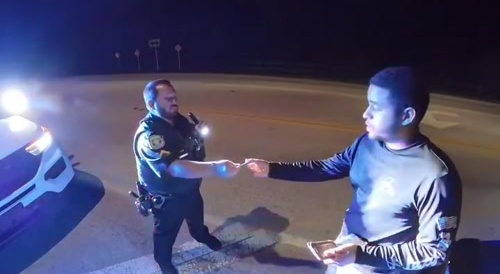 Cop stops a group of cars going 102mph