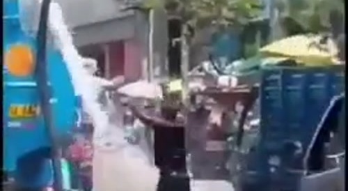 Never Piss in Public or Else get the Water Cannon