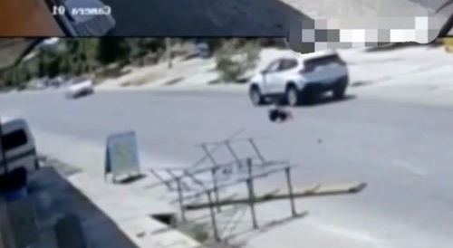 Someone falls off scaffolding and gets run over