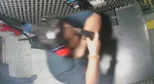 Fat dude shot himself in the head at firing range