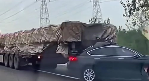 Car crashes into truck on highway