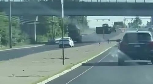 Head-on collision on highway