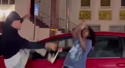 Woman armed with knife gets equal rights lesson