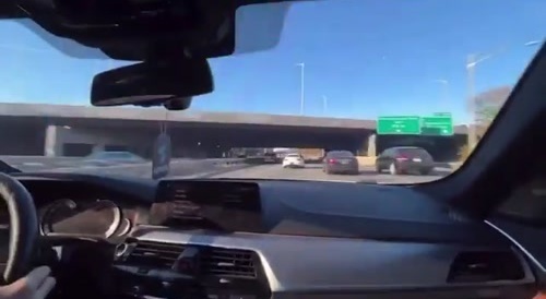 Crazy highway street racing results in crash