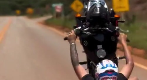 2 people crash while on a motorcycle