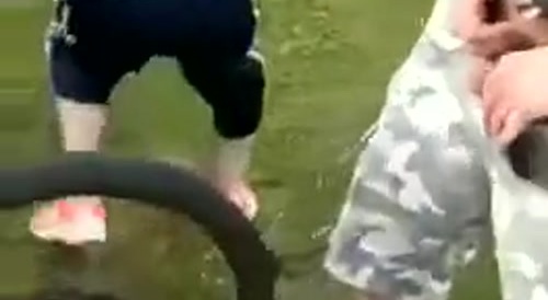 balls on the bicycle wheel