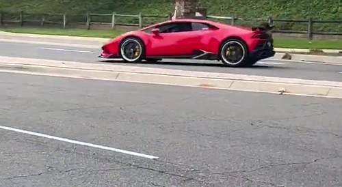 Lamborghini driver crashes on public street