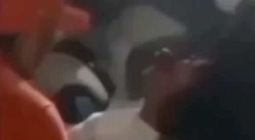 Poor Bastard Has Face Sliced in Half!