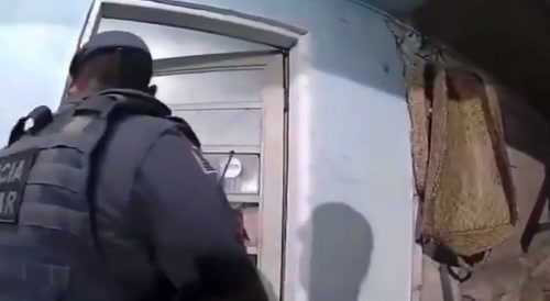 Woman blows up house in psychotic episode.