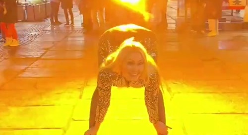 Girl Farts Fire From Rear End