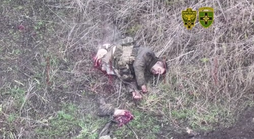 A russian invader had his legs blown off by an FPV drone