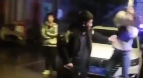 Chinese Girls Beat A Guy Pretty Good