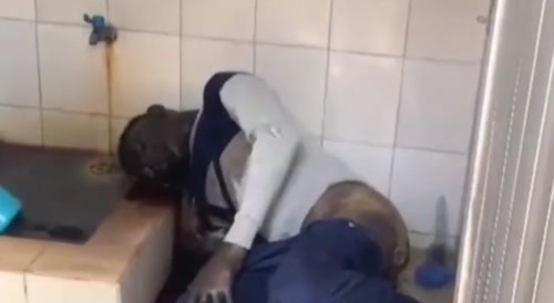 Man found leaking in the toilet