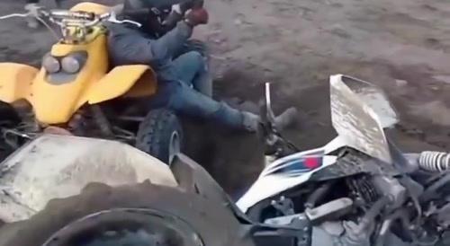 Do not get in the way of a falling ATV
