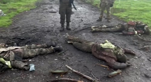 Dead, abandoned Ukrainian fighters.