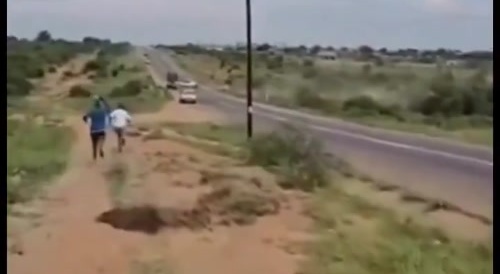 BMW crashes on straightaway