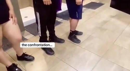 Trans Man Jerks Off in Girl's Bathroom