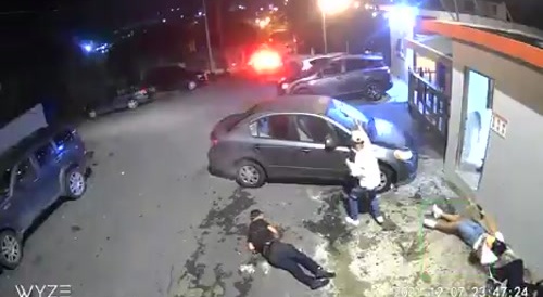 Gang Shootout Caught On CCTV