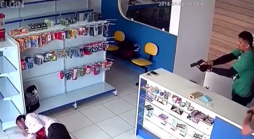 Shop owner shoots thief.