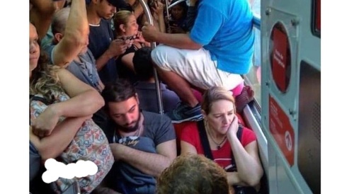 crowded train