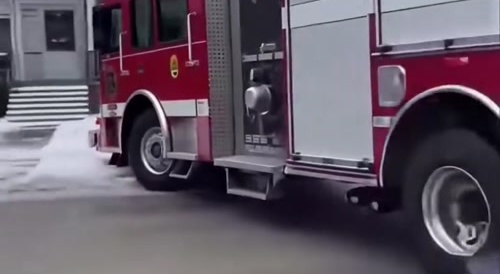 Fire Engine Loses Control