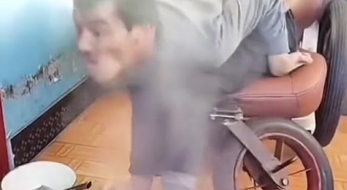 Preparing soup. It's easy to get burned