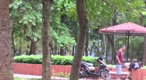 sex in a park in Vietnam